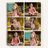 Carnet Custom 6 Photo Collage Spiral Notebook (Devant)