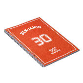 Carnet Custom Basketball Textured Orange (Côté Droit)