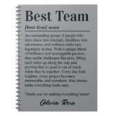 Carnet Custom Best Team Appreciation Employee Thank You (Devant)