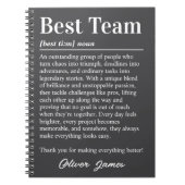 Carnet Custom Best Team Definition Employee Appreciation (Devant)