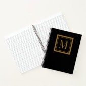 Carnet Custom Black & Gold Framed Monogram (Intérieur)