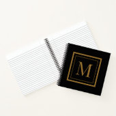 Carnet Custom Black & Gold Framed Monogram (Intérieur)