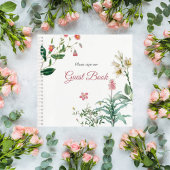 Carnet Custom Botanical Wedding Guest Book