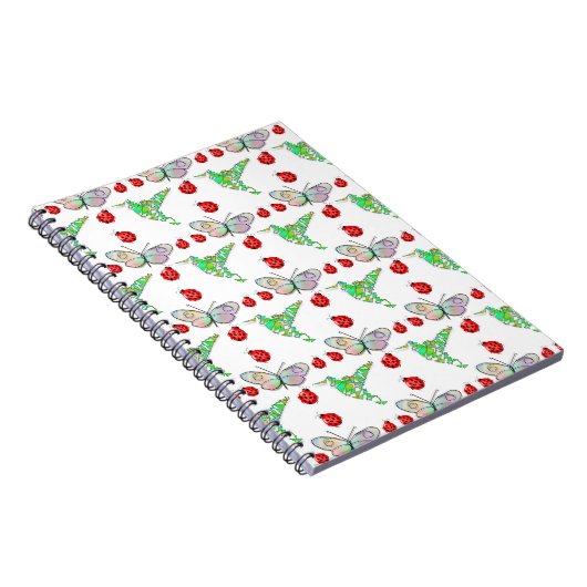 Carnet Custom Butterfly, Hummingbird and Ladybug Pattern (Côté Droit)