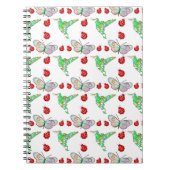 Carnet Custom Butterfly, Hummingbird and Ladybug Pattern (Devant)