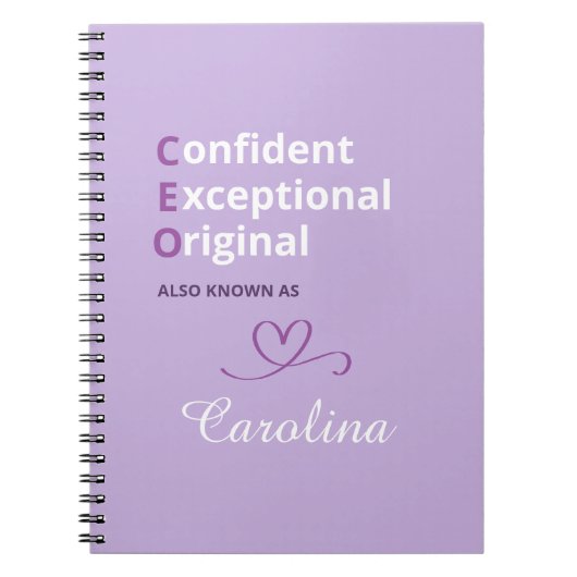 Carnet Custom CEO Notebook - Novelty Gifts for Boss Lady (Devant)