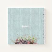 Carnet Custom Charming botanical White filigree Blue (Dos)