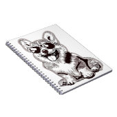 Carnet Custom Corgi Puppy with Sunglasses | Sketch Art (Côté Droit)
