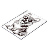 Carnet Custom Corgi Puppy with Sunglasses | Sketch Art (Côté gauche)