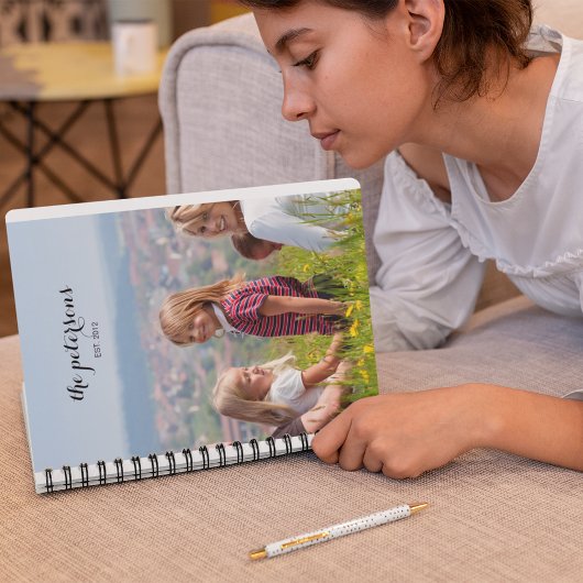 Carnet Custom Cute Beautiful Smiling Family Photo College