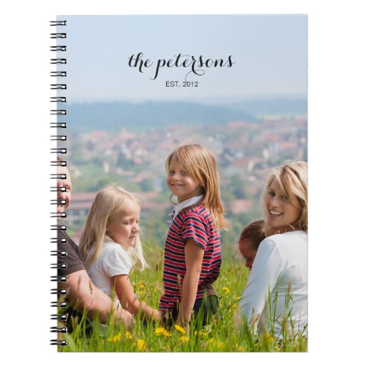 Carnet Custom Cute Beautiful Smiling Family Photo College (Devant)