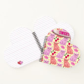 Carnet Custom Cute Cat Cherry Floral Pattern (Intérieur)