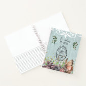 Carnet Custom decoratived botanical retro logo Blue (Intérieur)