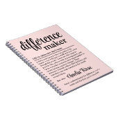 Carnet Custom Difference Maker Definition Appreciation (Côté Droit)