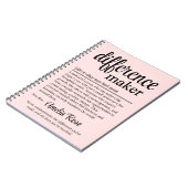 Carnet Custom Difference Maker Definition Appreciation (Côté gauche)