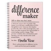 Carnet Custom Difference Maker Definition Appreciation (Devant)