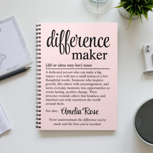 Carnet Custom Difference Maker Definition Appreciation