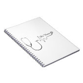 Carnet Custom Doctor Name Stethoscope Heartbeat Design (Côté Droit)