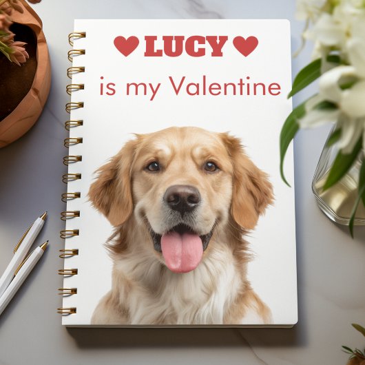 Carnet Custom Dog Photo Valentine's Day Notebook