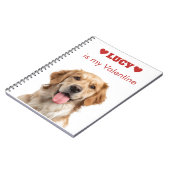 Carnet Custom Dog Photo Valentine's Day Notebook (Côté gauche)