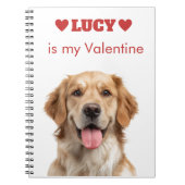 Carnet Custom Dog Photo Valentine's Day Notebook (Devant)