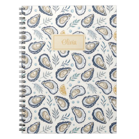 Carnet Custom Elegant Marine Oysters (Devant)