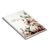 Carnet Custom Fall Design with Pumpkins and Flowers (Côté Droit)