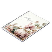 Carnet Custom Fall Design with Pumpkins and Flowers (Côté gauche)