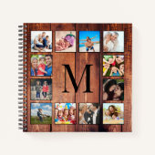 Carnet Custom Family Photo Collage Reclaimed Wood (Devant)