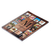 Carnet Custom Family Photo Collage Reclaimed Wood (Côté gauche)