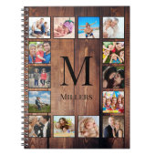 Carnet Custom Family Photo Collage Reclaimed Wood (Devant)