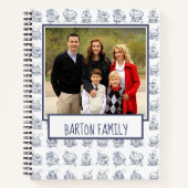 Carnet Custom Family Photo House Illustration Pattern (Devant)