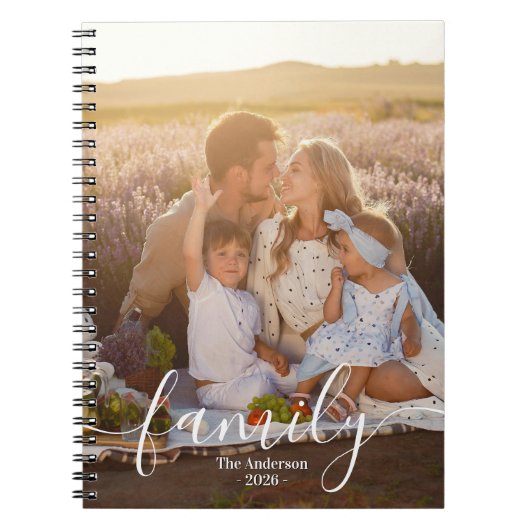 Carnet Custom Family Photo – Personalized Last Name  (Devant)