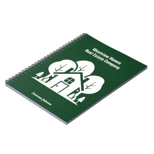 Carnet Custom Green Forest House Real Estate Company (Côté gauche)