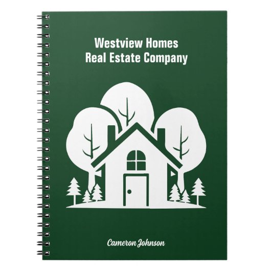 Carnet Custom Green Forest House Real Estate Company (Devant)