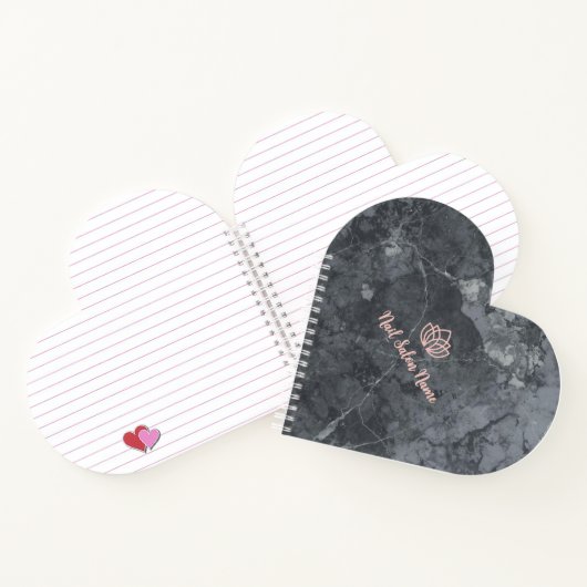 Carnet Custom Heart Spiral Notebook for Nail Salon (Intérieur)