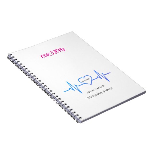 Carnet Custom Heartbeat Photo Notebook - Personalized Dat (Côté Droit)