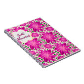 Carnet Custom Hot Pink Floral Seamless Pattern  (Côté Droit)