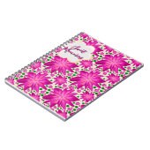 Carnet Custom Hot Pink Floral Seamless Pattern  (Côté gauche)