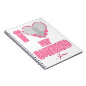 Carnet Custom I Love My Boyfriend - Ajouter photo et nom (Côté Droit)