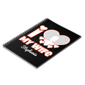 Carnet Custom I Love My Wife - Ajouter Nom & Photo (Côté gauche)