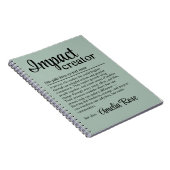 Carnet Custom Impact Creator Definition Appreciation (Côté Droit)