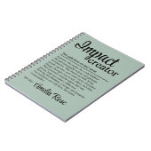 Carnet Custom Impact Creator Definition Appreciation (Côté gauche)