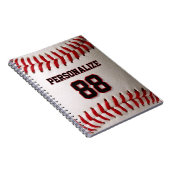 Carnet Custom Jersey Number & Name Baseball Player Design (Côté Droit)