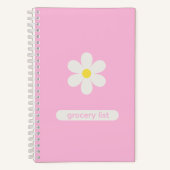 Carnet Custom Kitchen Organization Daisy Floral Notebook (Recto)