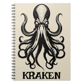 Carnet Custom Kraken Octopus Squid Name Personalized