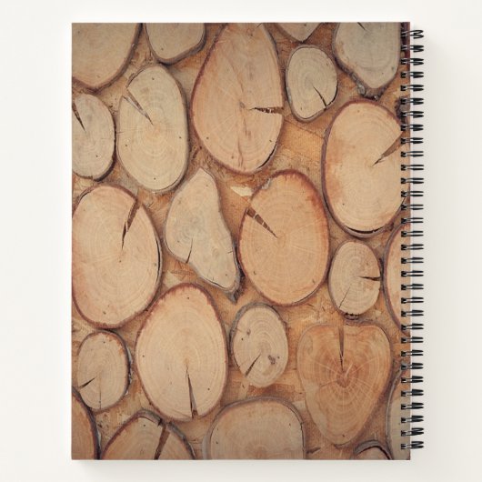 Carnet Custom logo brown tree logs (Dos)