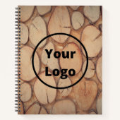 Carnet Custom logo brown tree logs (Devant)