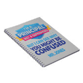 Carnet Custom Male Principal funny Superhero  (Côté Droit)