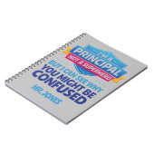 Carnet Custom Male Principal funny Superhero  (Côté gauche)